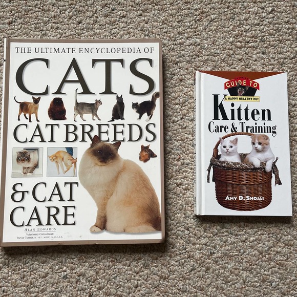 N/A Other - Lot of two books on cat and kitten breeds and care